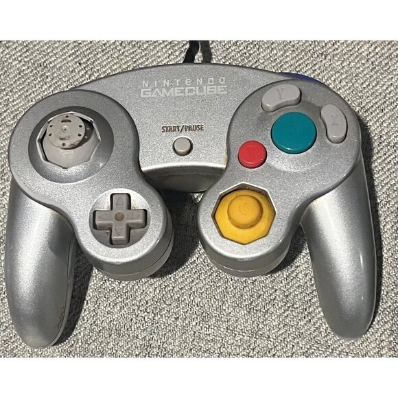 Official Nintendo Gamecube Controller Platinum Silver DOL-003 OEM Tested - Picture 1 of 4